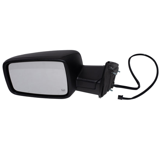 Power Door Mirror Textured Black With Heat-Manual Folding-Temperature Sensor Without Auto Dimming Driver Left 6X9 Non-Towing for 2014-2018 RAM 1500 2019-2022 RAM 1500 2013-2018 RAM 2500