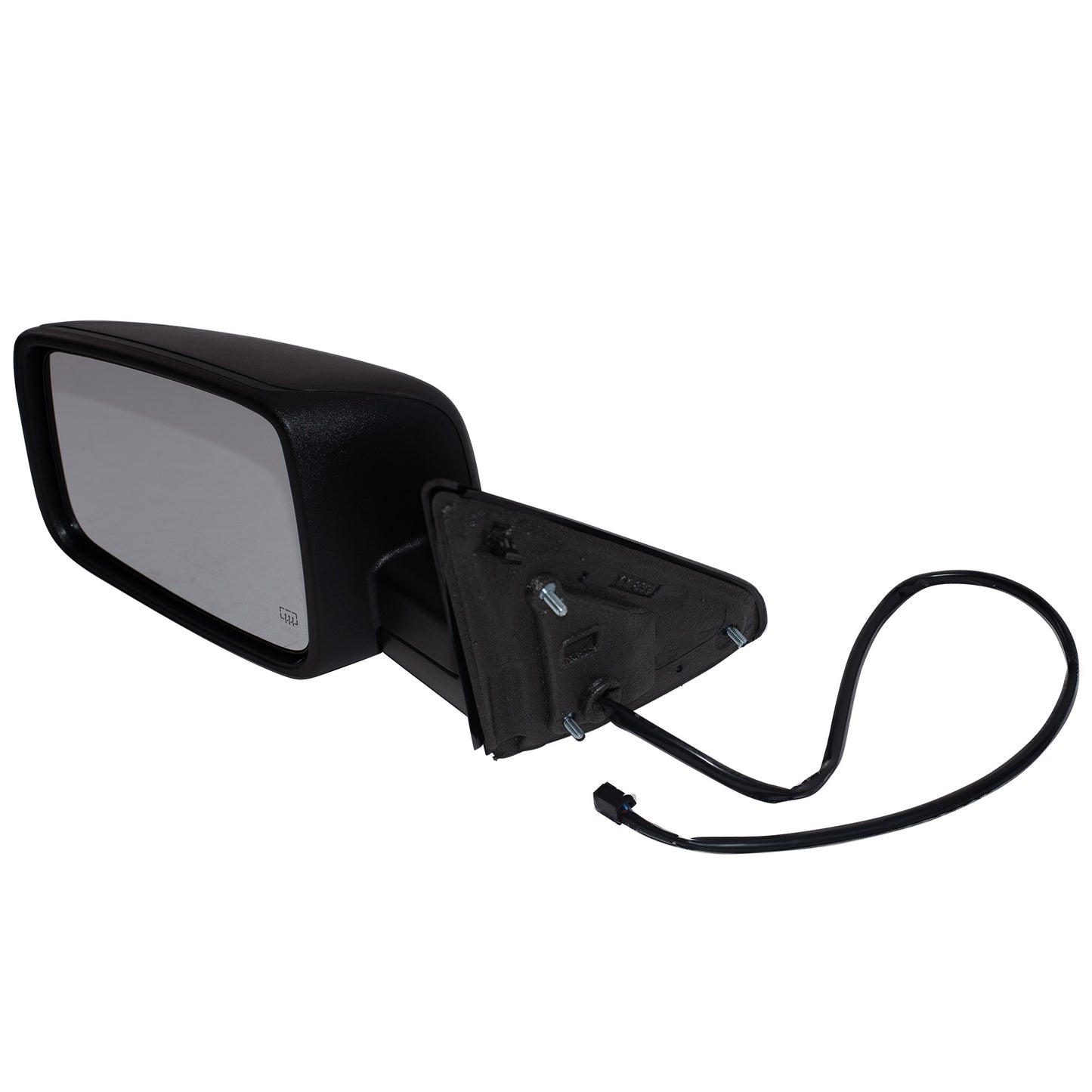 Power Door Mirror Textured Black With Heat-Manual Folding-Temperature Sensor Without Auto Dimming Driver Left 6X9 Non-Towing for 2014-2018 RAM 1500 2019-2022 RAM 1500 2013-2018 RAM 2500