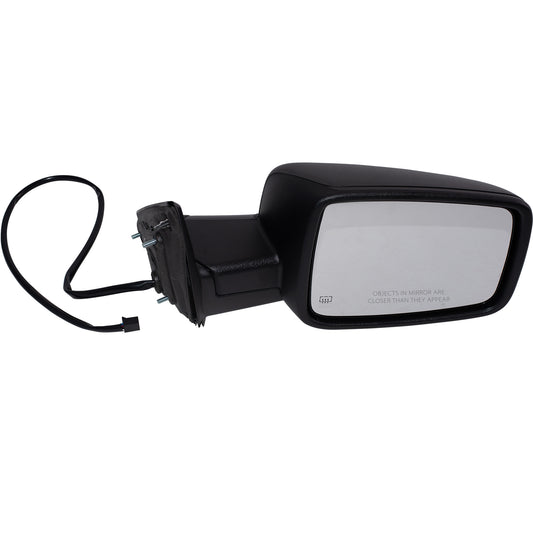 Power Door Mirror Textured Black With Heat-Manual Folding-Temperature Sensor Without Auto Dimming Driver Right 6X9 Non-Towing for 2014-2018 RAM 1500 2019-2022 RAM 1500 2013-2018 RAM 2500