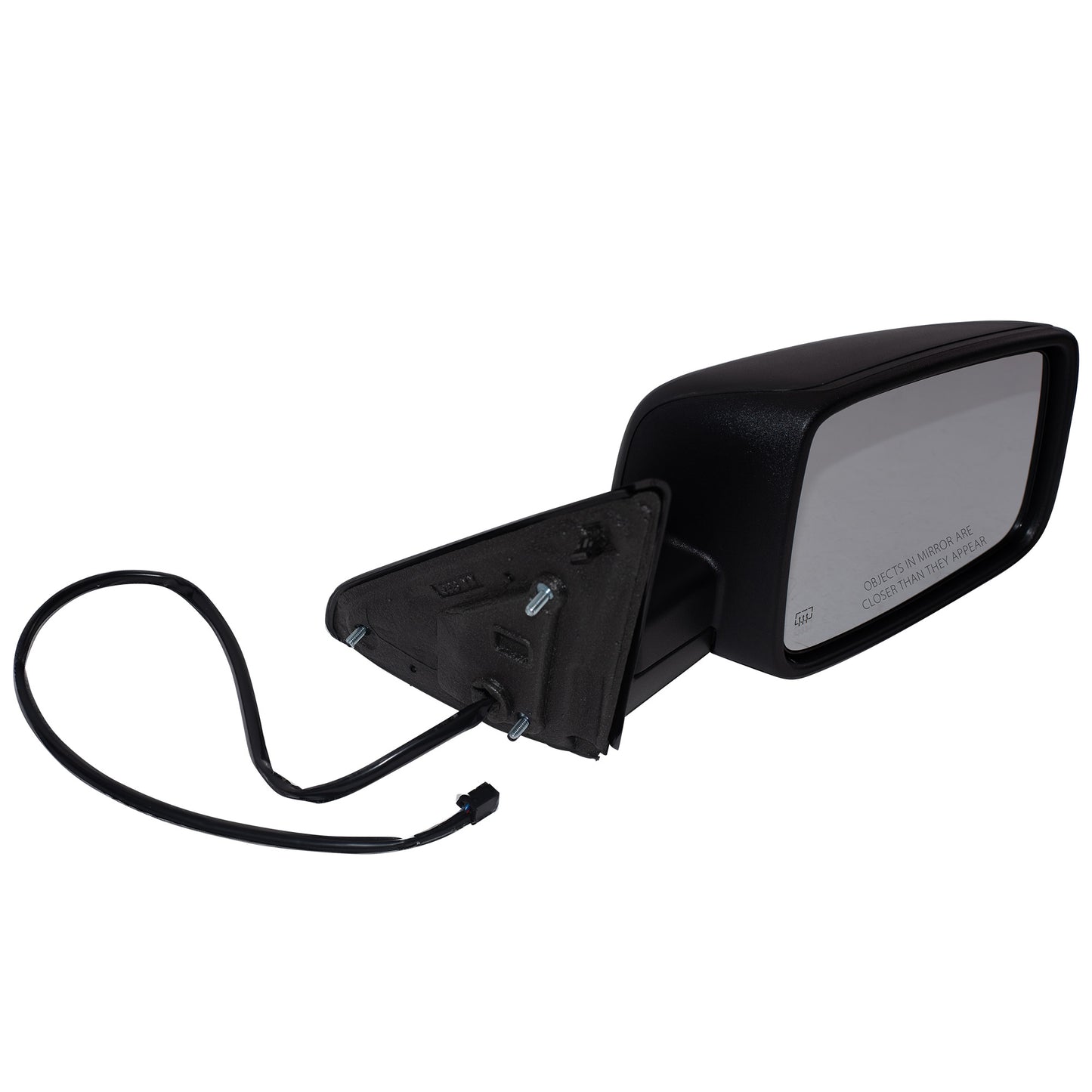 Power Door Mirror Textured Black With Heat-Manual Folding-Temperature Sensor Without Auto Dimming Driver Right 6X9 Non-Towing for 2014-2018 RAM 1500 2019-2022 RAM 1500 2013-2018 RAM 2500