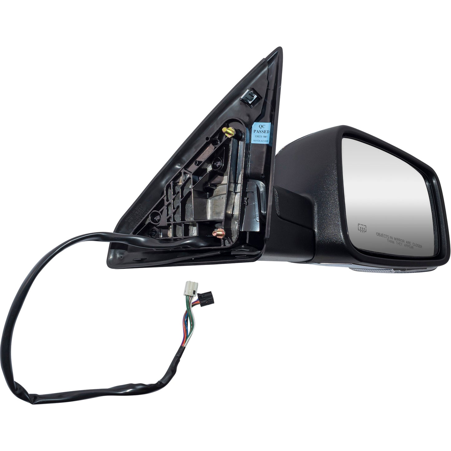 6 X 9 Power Door Mirror Chrome Cover With Heat-LED Turn Signal Light-Puddle Light-Manual Folding Without Auto Dimming Driver Left Passenger Side Right Set for 2009 Dodge RAM 1500 Without Towing Packaging