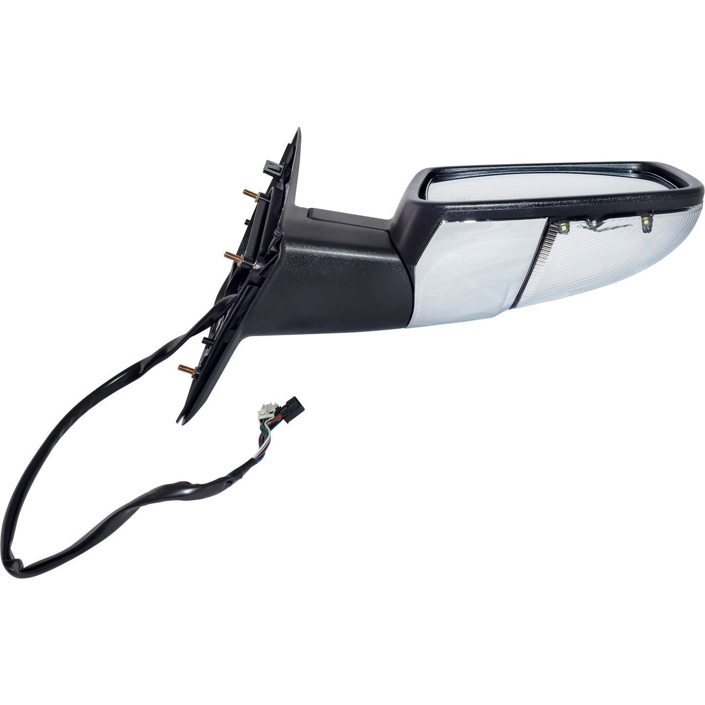 6 X 9 Power Door Mirror Chrome Cover With Heat-LED Turn Signal Light-Puddle Light-Manual Folding Without Auto Dimming Driver Left Passenger Side Right Set for 2009 Dodge RAM 1500 Without Towing Packaging