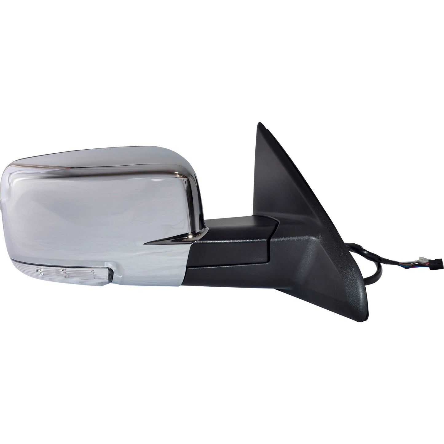 6 X 9 Power Door Mirror Chrome Cover With Heat-LED Turn Signal Light-Puddle Light-Manual Folding Without Auto Dimming Driver Left Passenger Side Right Set for 2009 Dodge RAM 1500 Without Towing Packaging