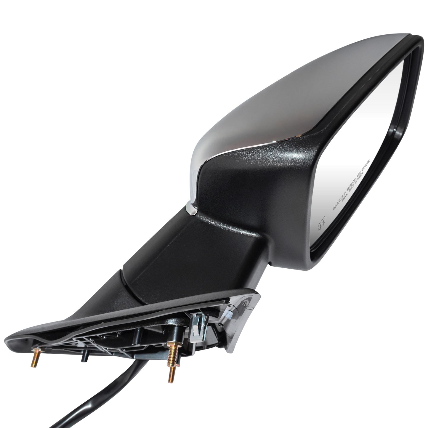 6 X 9 Power Door Mirror Chrome Cover With Heat-LED Turn Signal Light-Puddle Light-Manual Folding Without Auto Dimming Passenger Right for 2009 Dodge RAM 1500 Without Towing Packaging