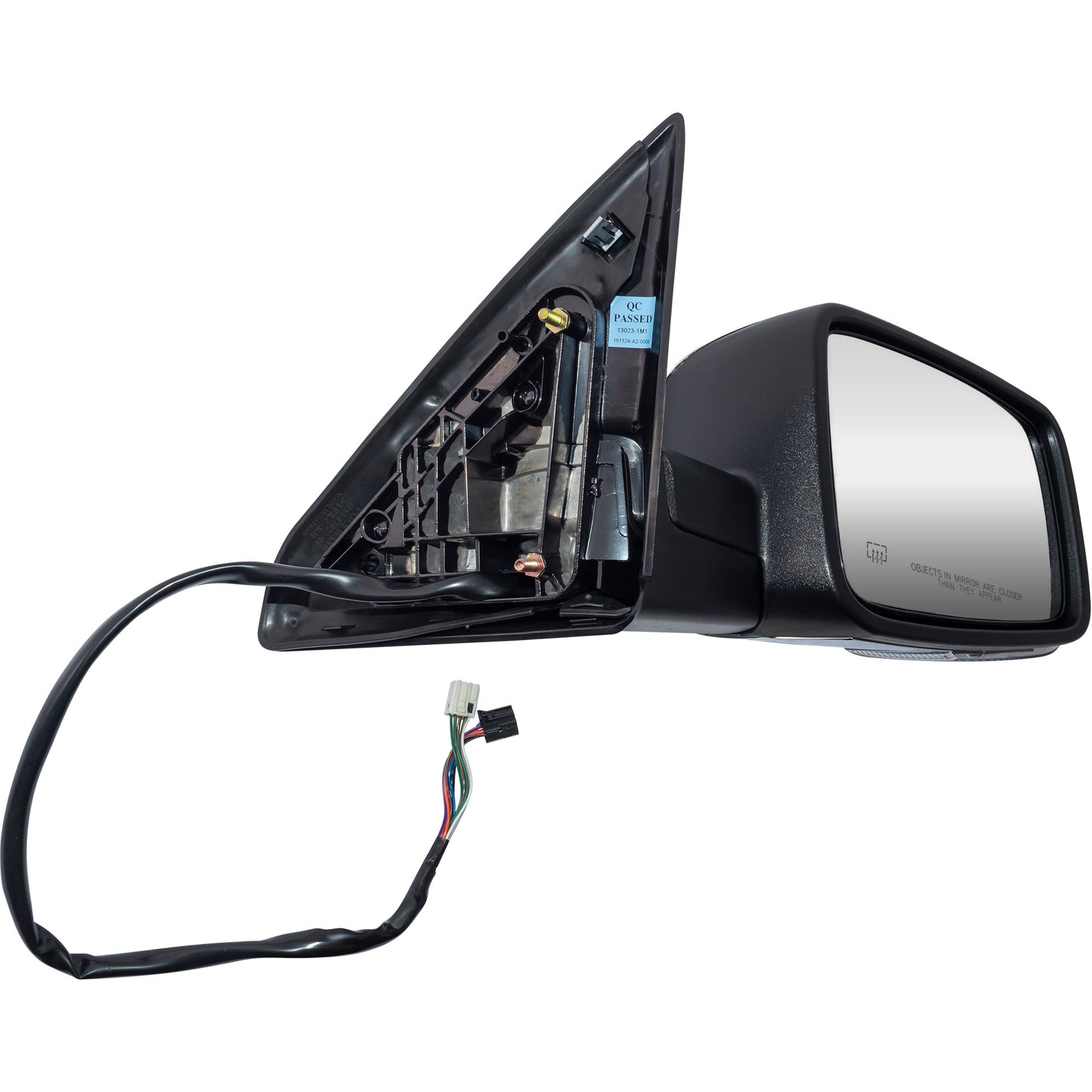 6 X 9 Power Door Mirror Chrome Cover With Heat-LED Turn Signal Light-Puddle Light-Manual Folding Without Auto Dimming Passenger Right for 2009 Dodge RAM 1500 Without Towing Packaging