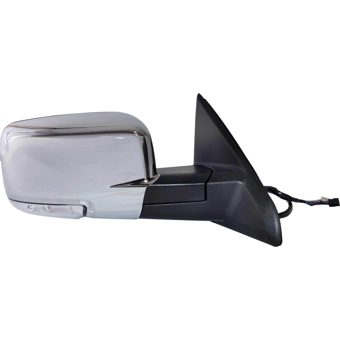 6 X 9 Power Door Mirror Chrome Cover With Heat-LED Turn Signal Light-Puddle Light-Manual Folding Without Auto Dimming Passenger Right for 2009 Dodge RAM 1500 Without Towing Packaging