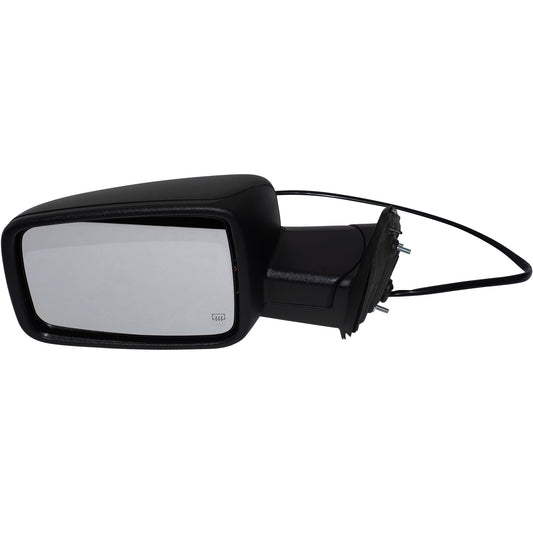 6 X 9 Power Door Mirror Textured Black Cover With Heat-Temperature Sensor-Manual Folding Without Auto Dimming Driver Left for 2019-2022 RAM 2500 Without Towing Package 2019-2022 RAM 3500 Without Towing Package