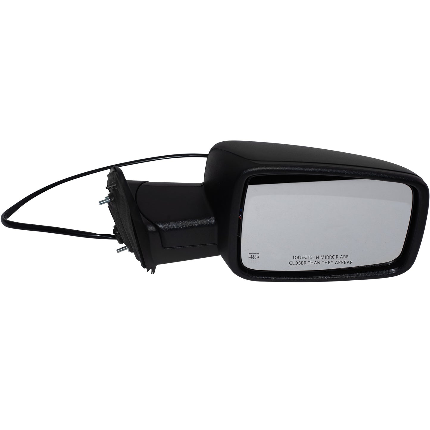 6X9 Power Door Mirror Textured Black Cover With Heat- Manual Folding Without Auto Dimming Passenger Right for 2019-2022 RAM 2500 Without Towing Package 2019-2022 RAM 3500 Without Towing Package