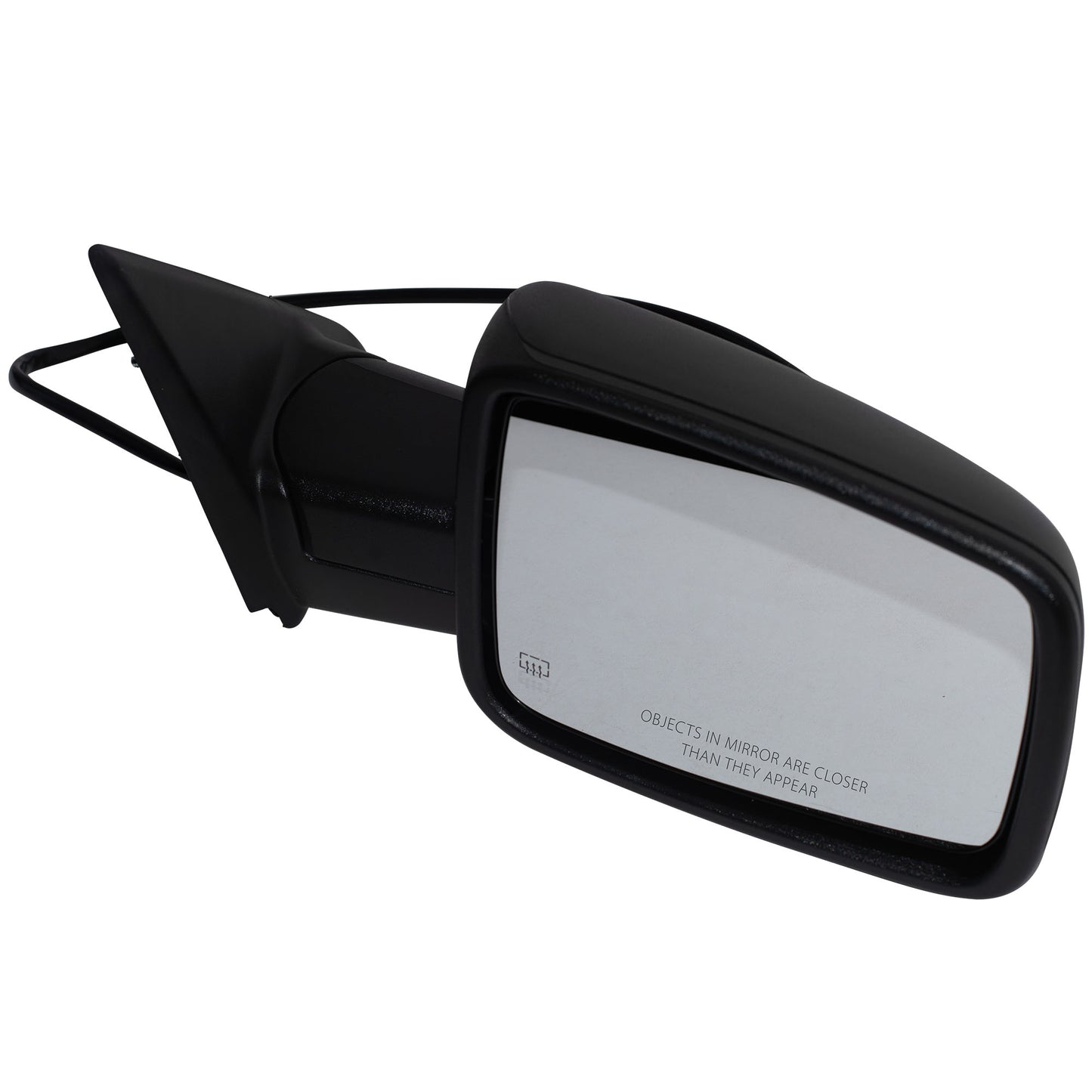 6X9 Power Door Mirror Textured Black Cover With Heat- Manual Folding Without Auto Dimming Passenger Right for 2019-2022 RAM 2500 Without Towing Package 2019-2022 RAM 3500 Without Towing Package