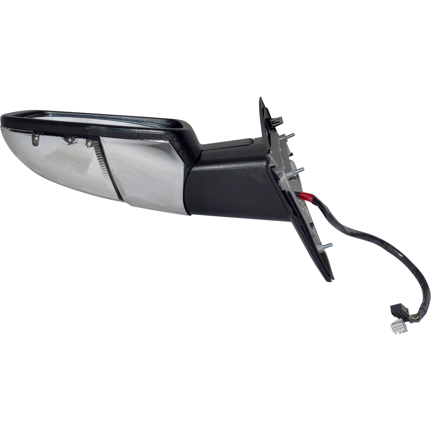 6 X 9 Power Door Mirror Chrome Cover With Heat-LED Turn Signal Light-Puddle Light-Power Folding-Temperature Sensor-Without Auto Dimming Driver Left for 2013 RAM 1500 Without Towing Package 2013 RAM 2500 Without Towing Package