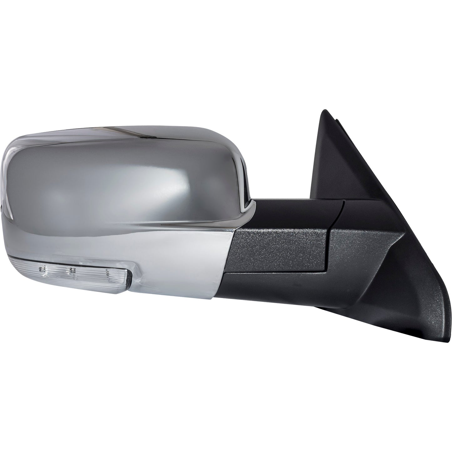 6 X 9 Power Door Mirror Chrome Cover With Heat-LED Turn Signal Light-Puddle Light-Power Folding-Temperature Sensor-Without Auto Dimming Driver Left Passenger Right for 2013 RAM 1500 Without Towing Package 2013 RAM 2500 Without Towing Package