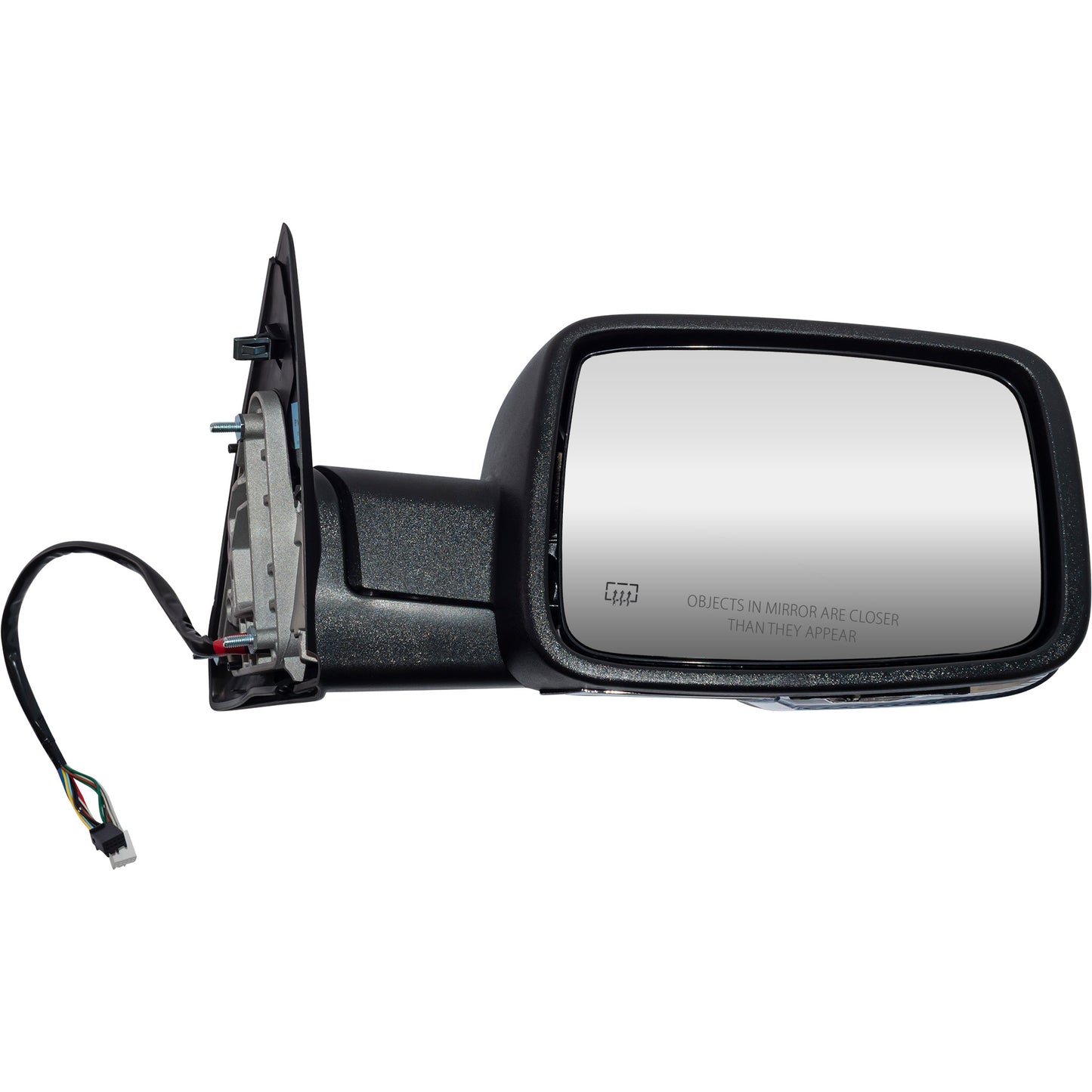 6 X 9 Power Door Mirror Chrome Cover With Heat-LED Turn Signal Light-Puddle Light-Power Folding- Without Auto Dimming Passenger Right for 2013 RAM 1500 Without Towing Package 2013 RAM 2500 Without Towing Package