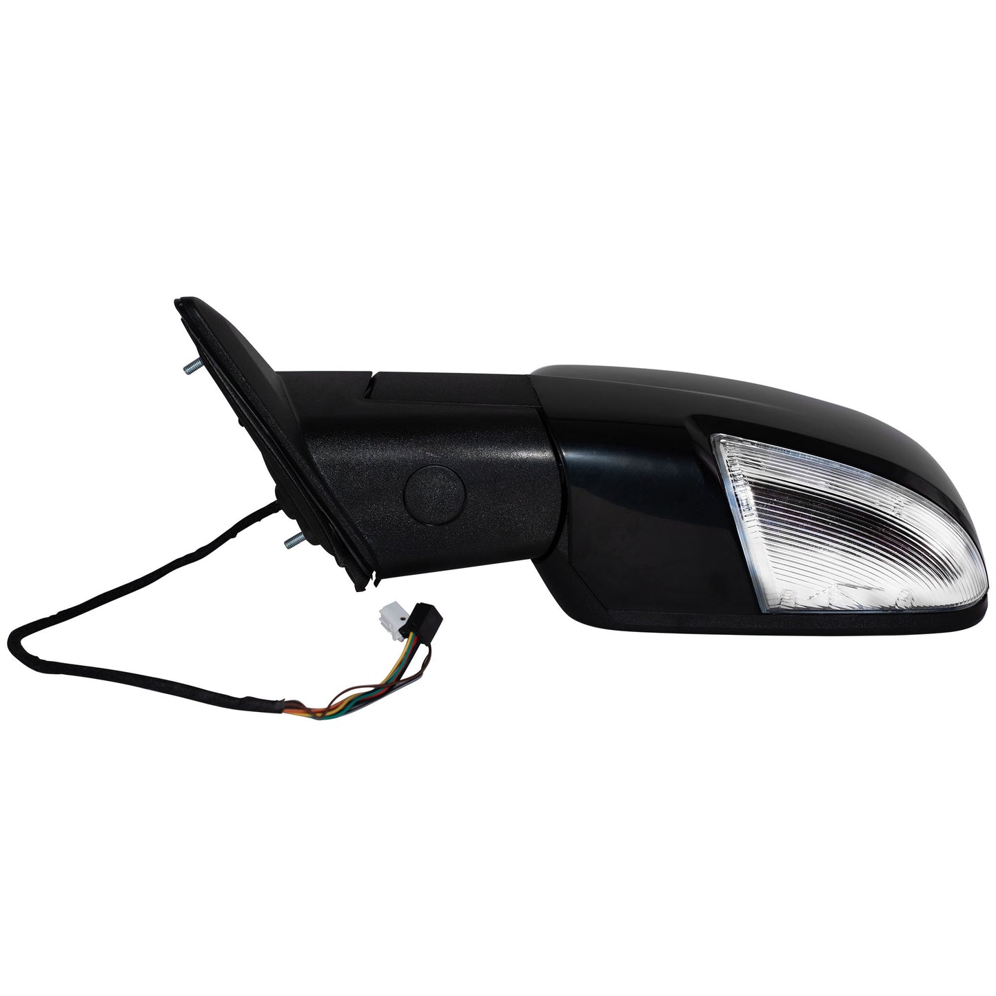 6 X 9 Power Door Mirror Paint to Match Black Cover With Heat-LED Turn Signal Light-Puddle Light-Manual Folding Without Auto Dimming Driver Left for 2009-2010 Dodge RAM 1500 Without Towing Package 2011-2012 RAM 1500 Without Towing Package