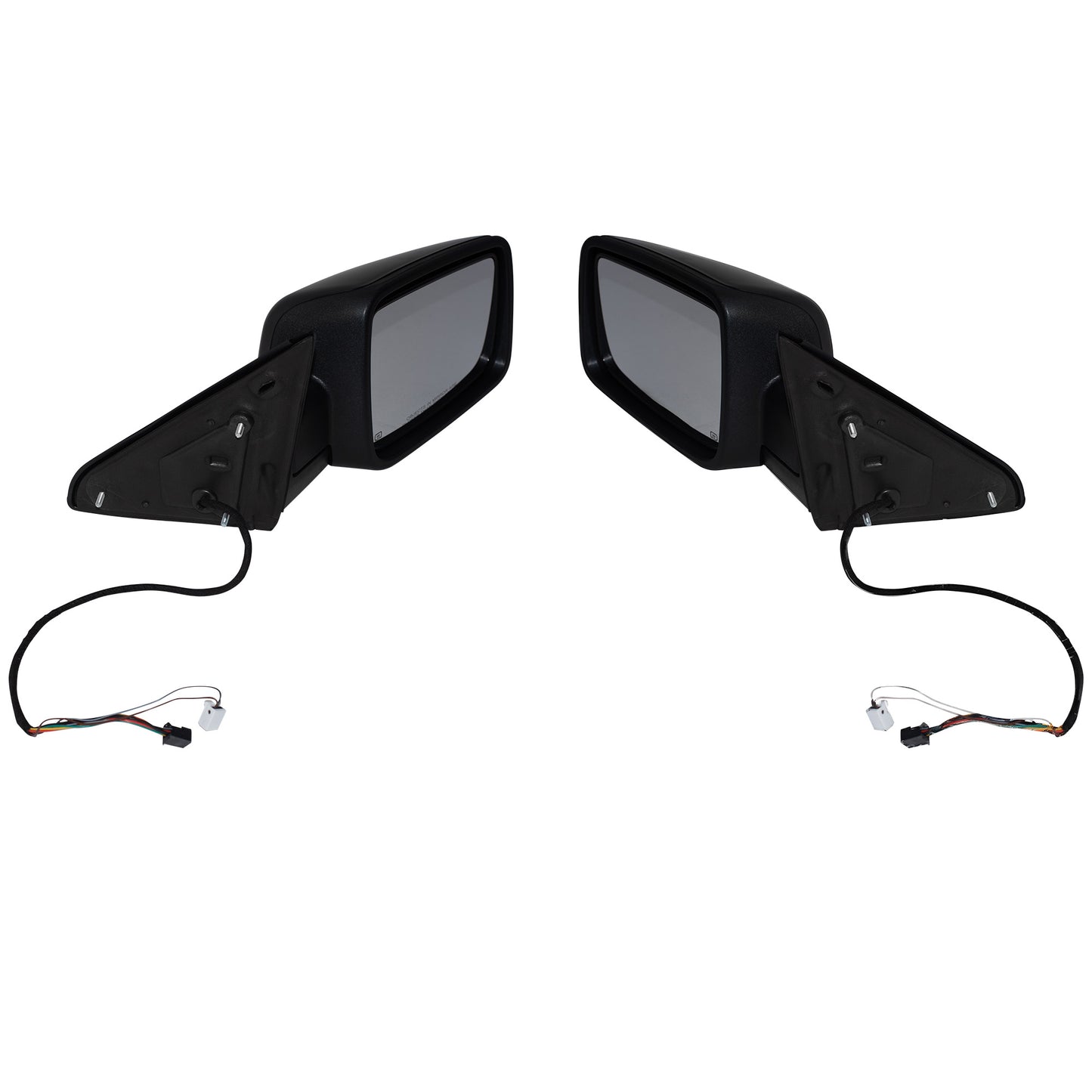 6 X 9 Power Door Mirror Paint to Match Black Cover With Heat-LED Turn Signal Light-Puddle Light-Manual Folding Without Auto Dimming Driver Left Passenger Right for 2009-2010 Dodge RAM 1500 Without Towing Package 2011-2012 RAM 1500 Without Towing Package