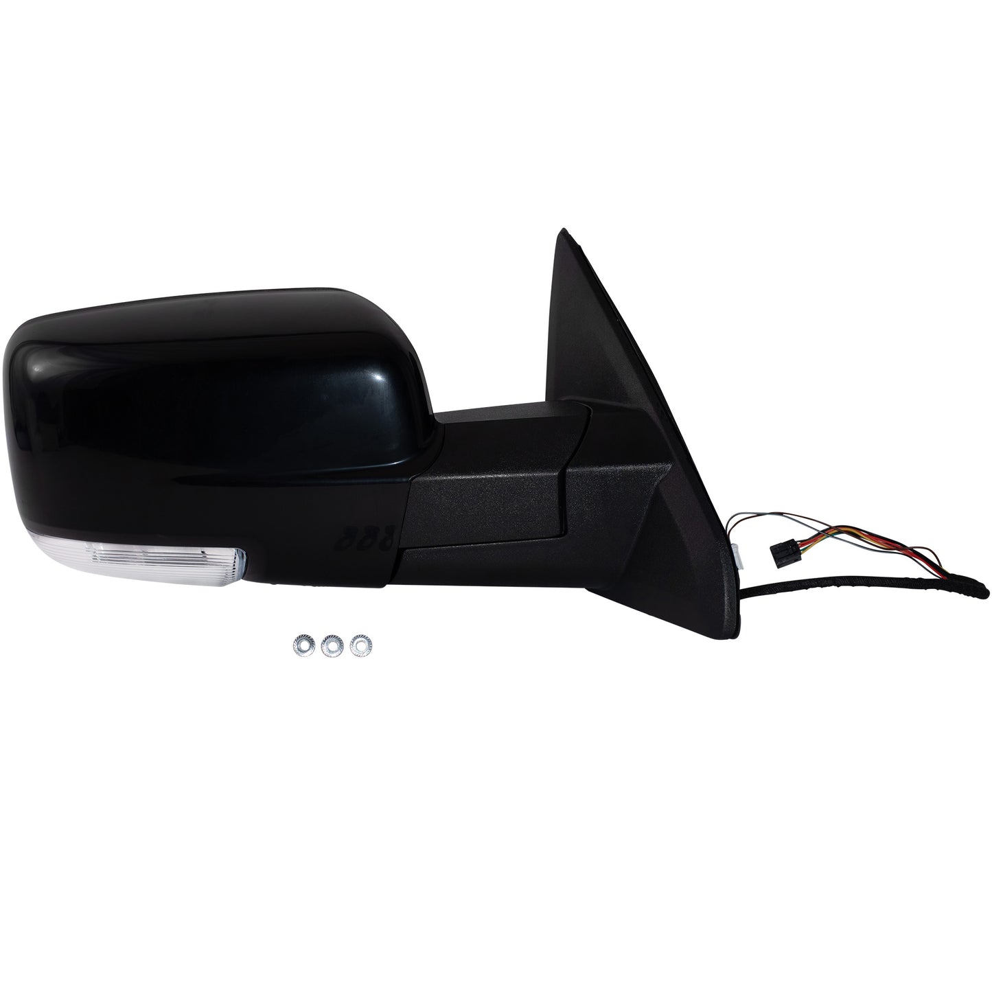 6 X 9 Power Door Mirror Paint to Match Black Cover With Heat-LED Turn Signal Light-Puddle Light-Manual Folding Without Auto Dimming Driver Left Passenger Right for 2009-2010 Dodge RAM 1500 Without Towing Package 2011-2012 RAM 1500 Without Towing Package