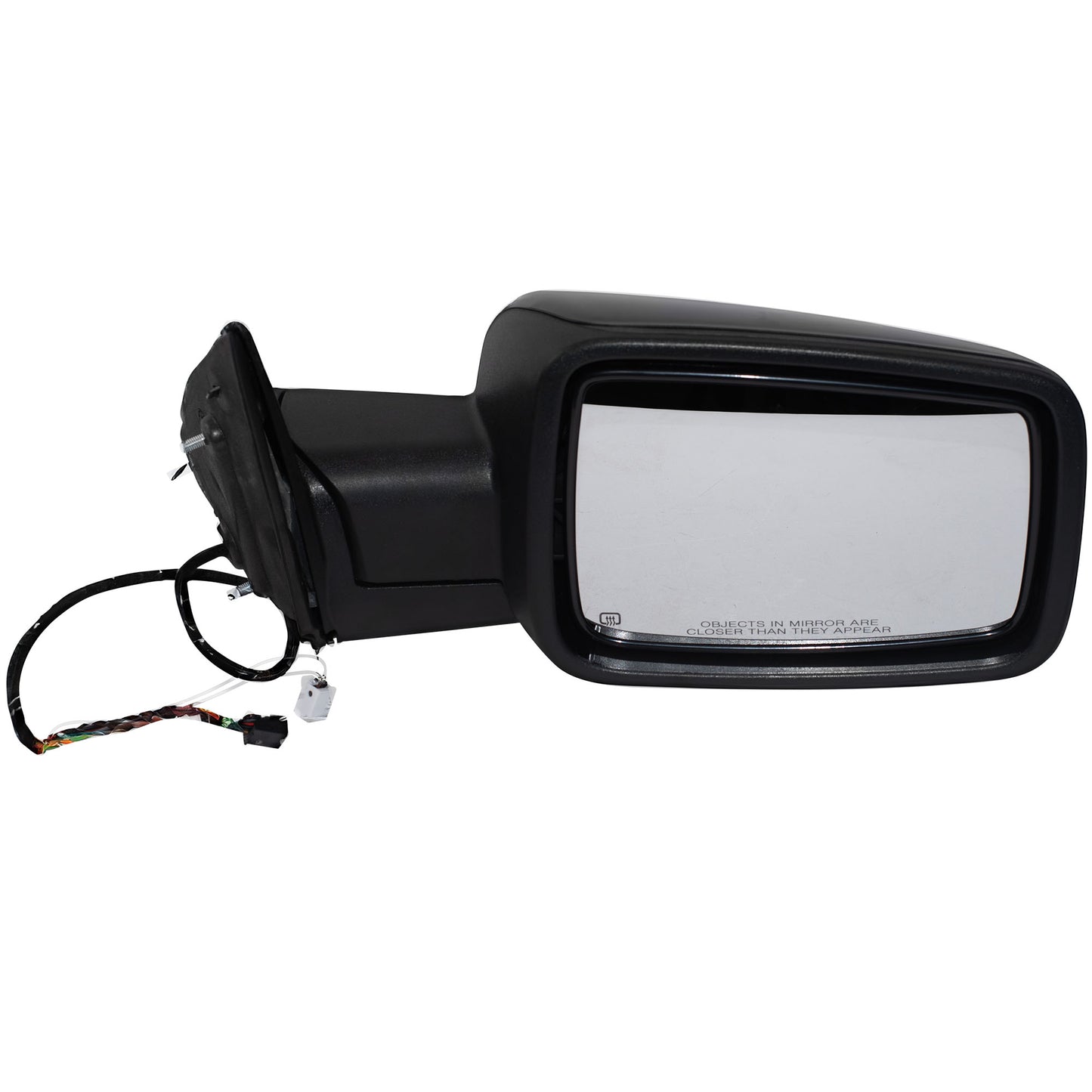 6 X 9 Power Door Mirror Paint to Match Black Cover With Heat-LED Turn Signal Light-Puddle Light-Manual Folding Without Auto Dimming Passenger Right for 2009-2010 Dodge RAM 1500 Without Towing Package 2011-2012 RAM 1500 Without Towing Package