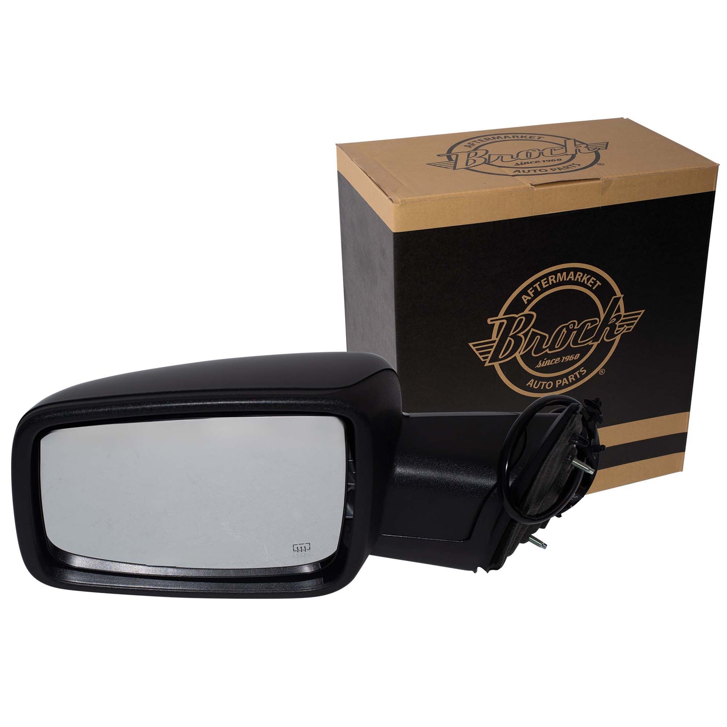 6X9 Power Door Mirror PTM Black With Heat-LED Signal-Puddle Light-Power Folding-Temperature Sensor Without Auto Dimming Driver Left for 2013-2018 RAM 1500 2019-2020 RAM 1500 Classic Without Towing Package 2018 RAM 2500 Without Towing Package