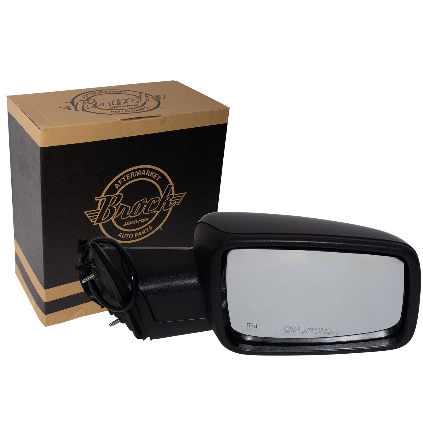 Power Door Mirror PTM Black With Heat-LED Signal-Puddle Light-Power Folding Without Auto Dimming Passenger Right for 6X9 Non-Towing 2013-2018 RAM 1500 2019-2020 RAM 1500 Classic 2018 RAM 2500