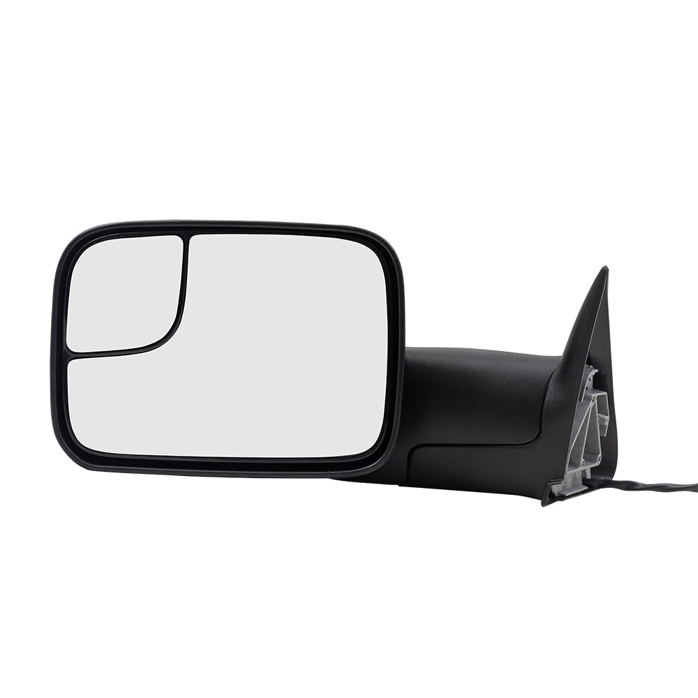 Brock Pair Set Performance Upgrade Power Side View Tow Mirrors Orignal Arm Design 7x10 Flip-Up Textured w/ Mounting Bracket 94-97 Dodge Ram Pickup Truck Replaces 55074917 55076613 55076519 55076612