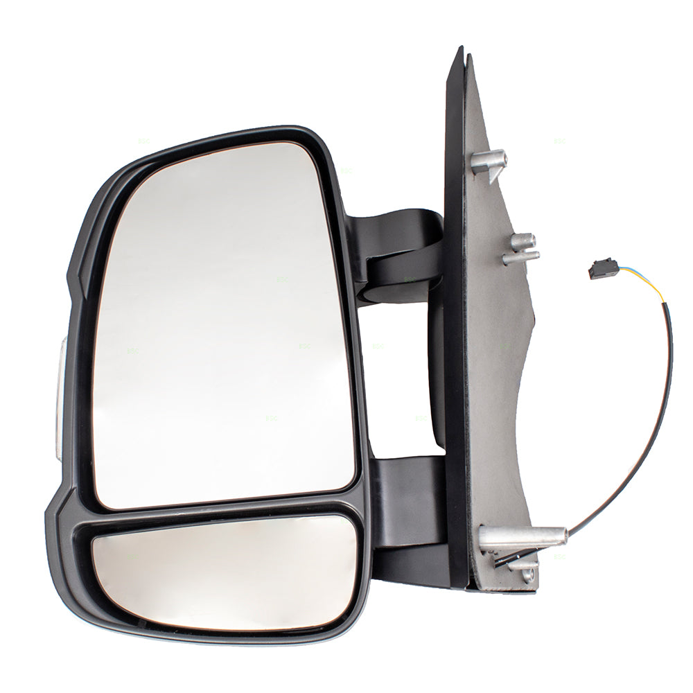 Replacement Driver Manual Side View Mirror w/ Signal Non-Heated Non-Extending Compatible with 2014-2019 Promaster Van