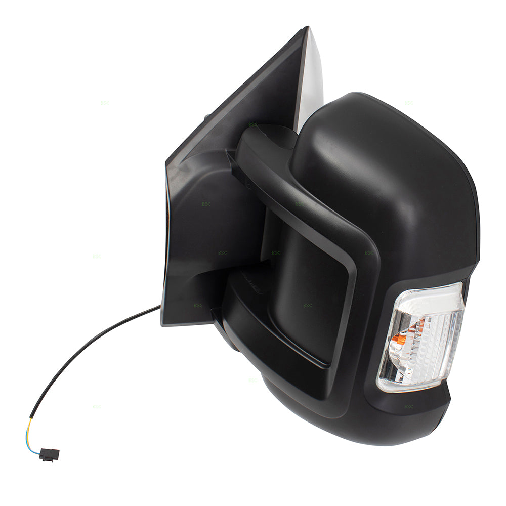 Replacement Driver Manual Side View Mirror w/ Signal Non-Heated Non-Extending Compatible with 2014-2019 Promaster Van