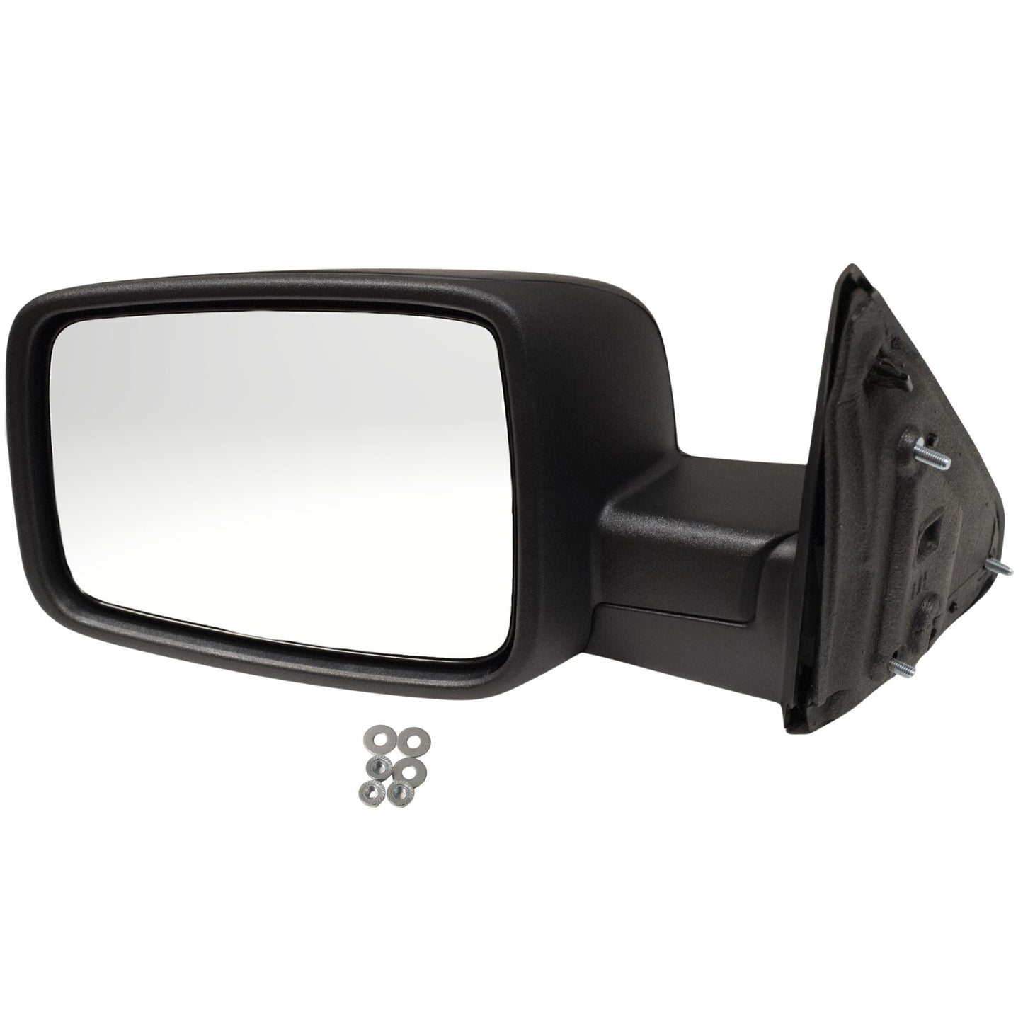 6 X 9 Manual Door Mirror Textured Black With Temperature Sensor Driver Left for 2013-2018 RAM 1500 Without Towing Package 2019-2024 RAM 1500 Classic Without Towing Package 2013-2022 RAM 2500 Without Towing Package