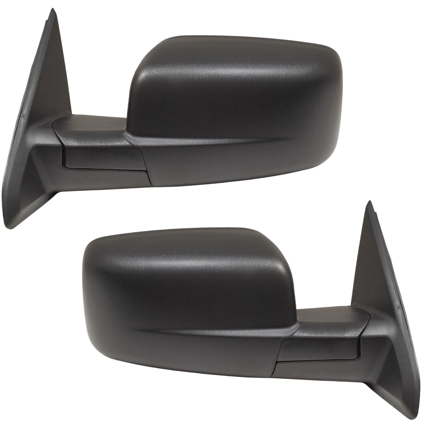 6 X 9 Manual Door Mirror Textured Black With Temperature Sensor Driver Left Passenger Right for 2013-2018 RAM 1500 Without Towing Package 2019-2024 RAM 1500 Classic Without Towing Package 2013-2022 RAM 2500 Without Towing Package