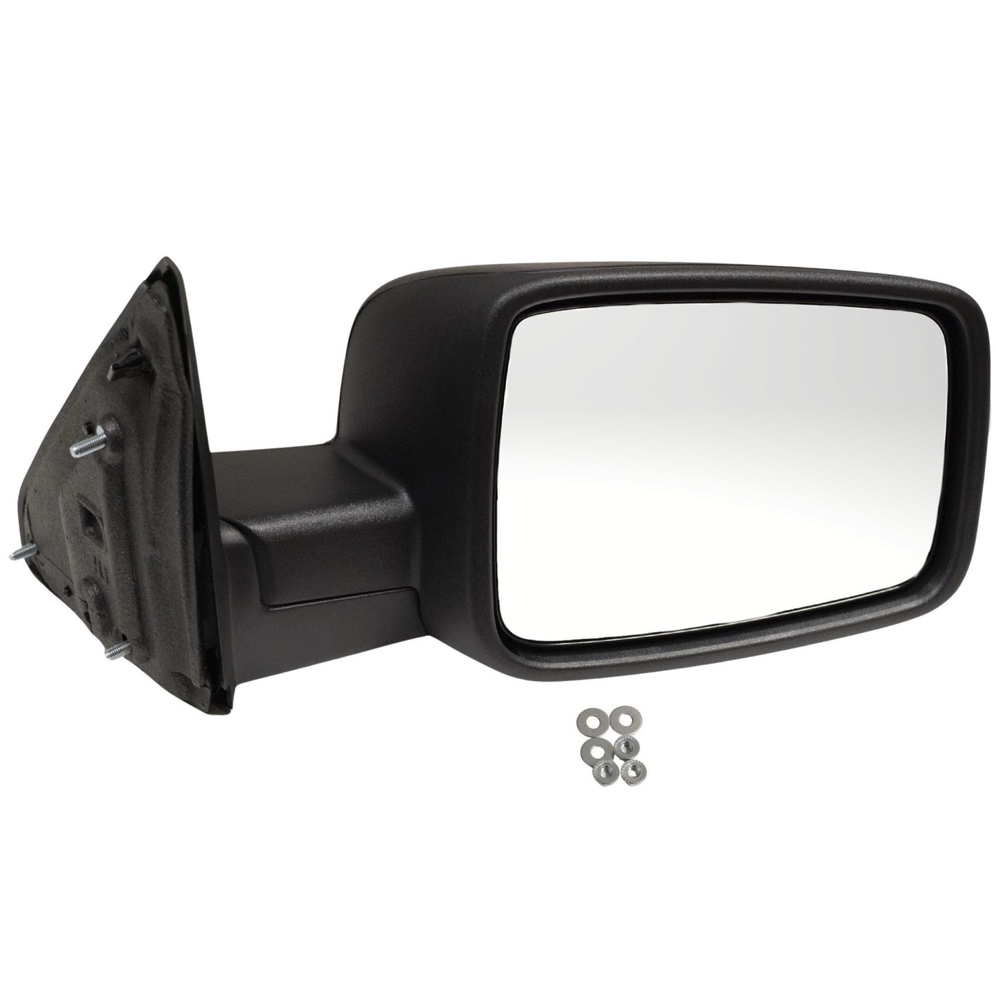 6 X 9 Manual Door Mirror Textured Black Passenger Right for 2013-2018 RAM 1500 Without Towing Package 2019-2024 RAM 1500 Classic Without Towing Package 2013-2022 RAM 2500 Without Towing Package