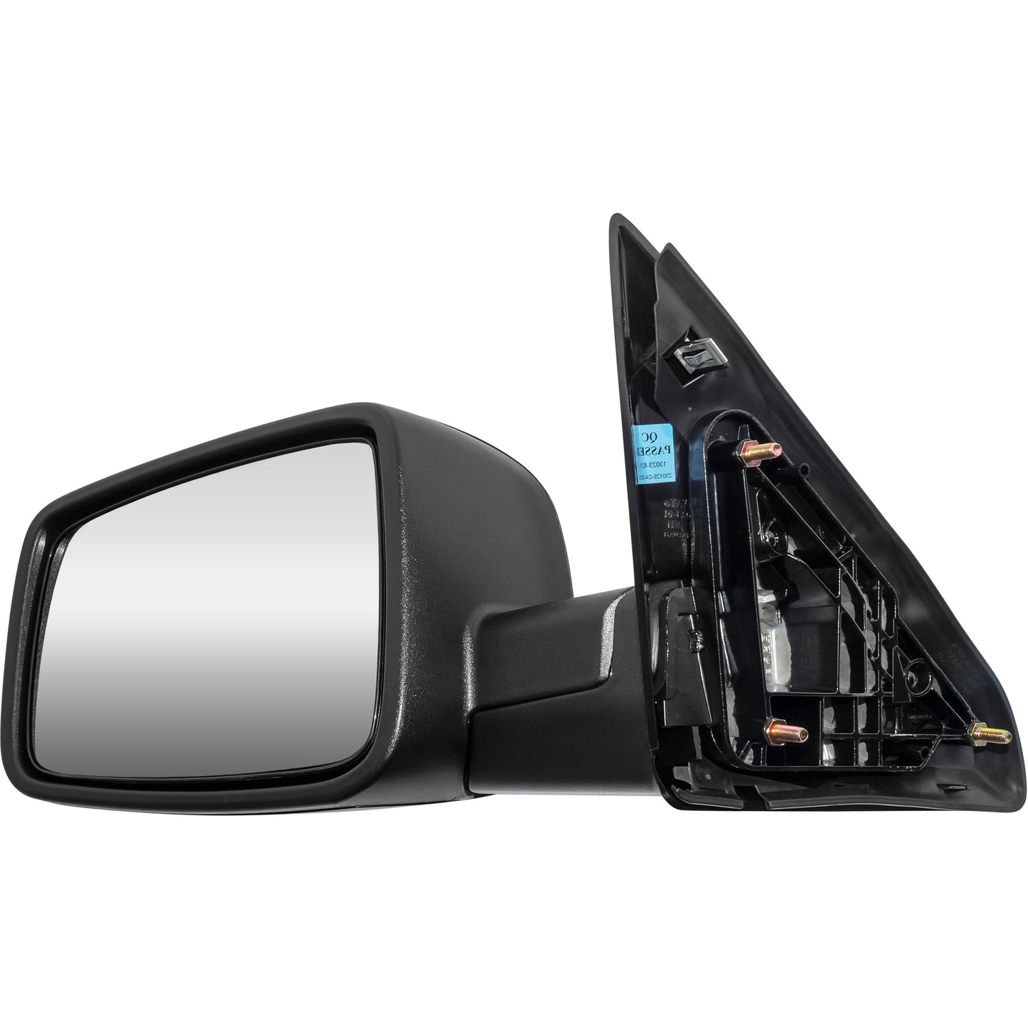 6 X 9 Manual Door Mirror Textured Black Driver Left for 2009-2010 Dodge RAM 1500 Without Towing Package 2011-2012 RAM 1500 Without Towing Package 2010 Dodge RAM 2500 Without Towing Package 2011-2012 RAM 2500 Without Towing Package
