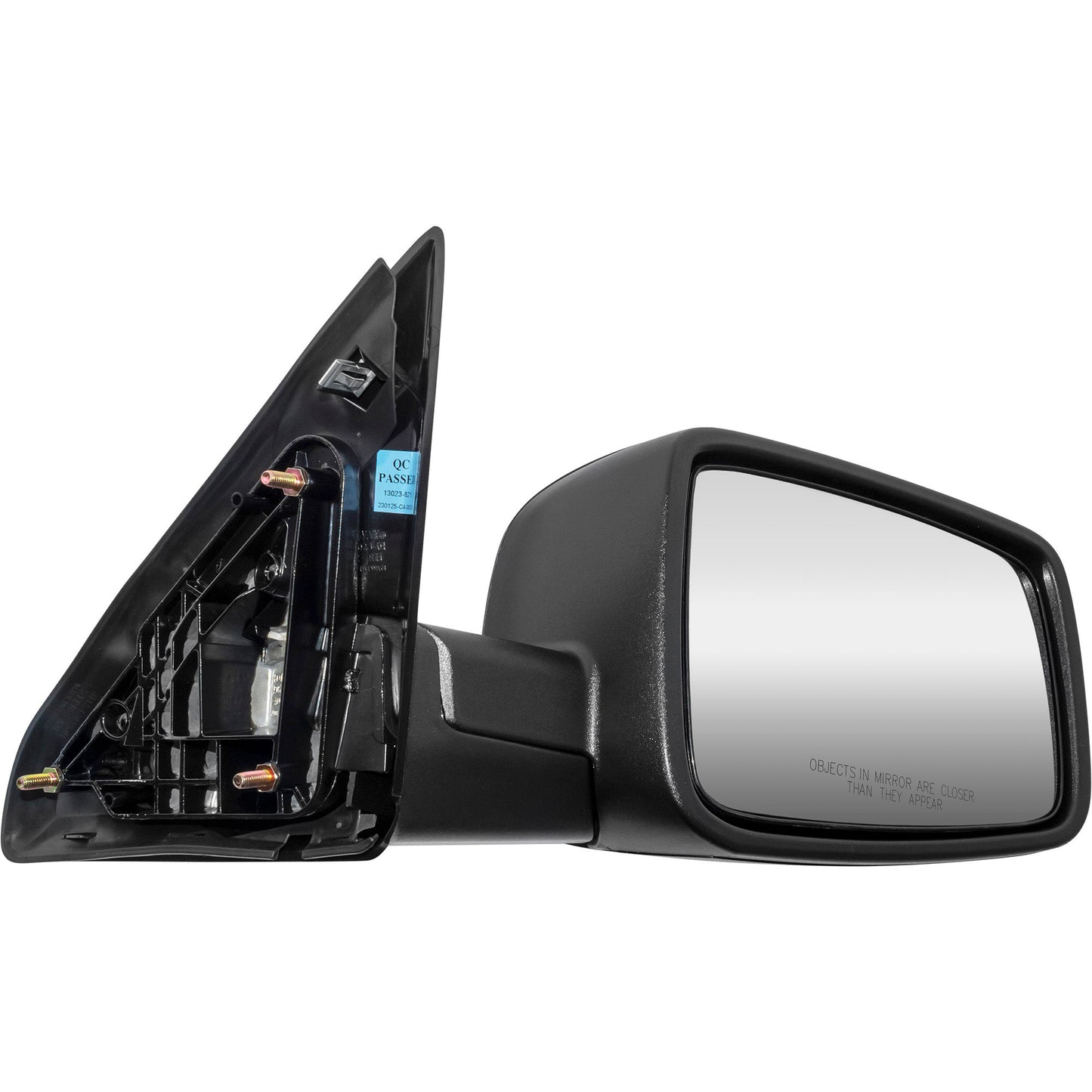 6 X 9 Manual Door Mirror Textured Black Driver Left Passenger Right for 2009-2010 Dodge RAM 1500 Without Towing Package 2011-2012 RAM 1500 Without Towing Package 2010 Dodge RAM 2500 Without Towing Package 2011-2012 RAM 2500 Without Towing Package