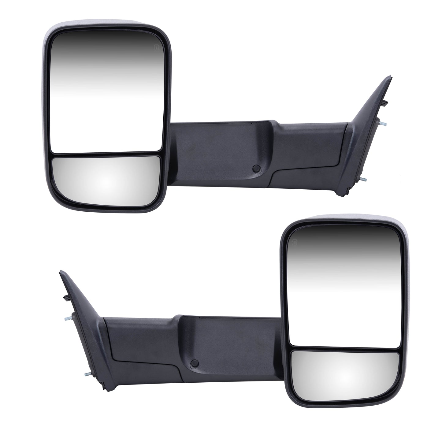 Brock Replacement Pair Set Manual Side Trailer Towing Mirrors 7x10 Flip-Up New Arm Design Compatible with 1994-2001 Pickup Truck 55156335AD 55156334AD