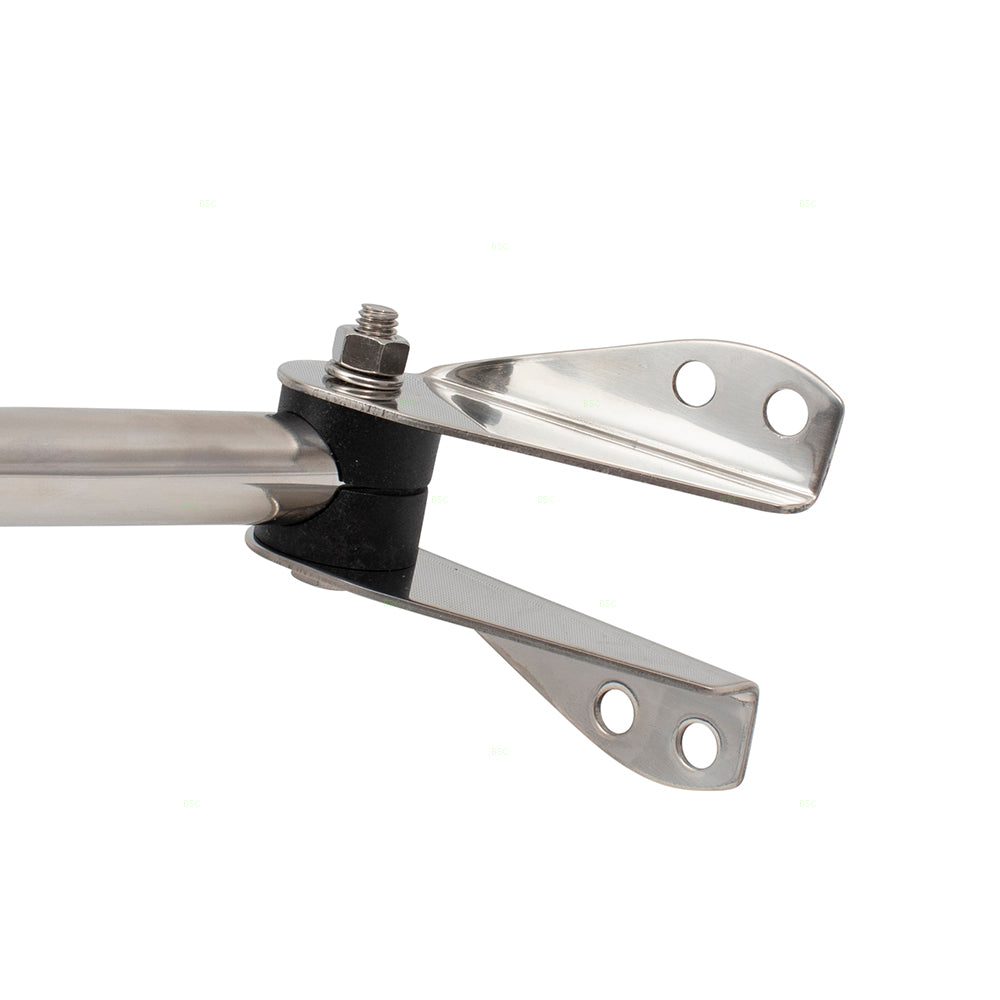 Brock Replacement Driver Side Stainless Steel Manual Mirror Windshield Hinge Mounted Compatible with 1987-1994 Wrangler/ 1955-1986 CJ Series/ 1955-1982 DJ Series