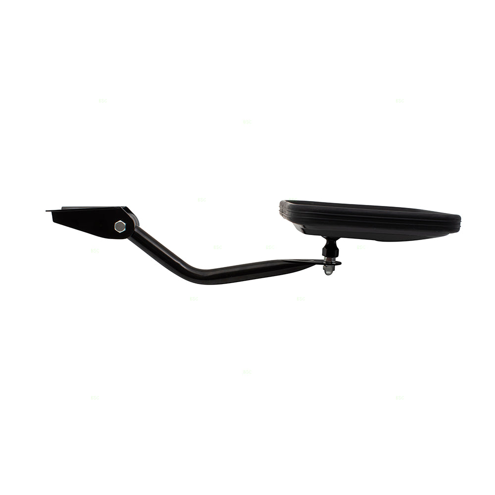 Brock Replacement Driver Side Black Manual Mirror Windshield Hinge Mounted Compatible with 1987-1994 Wrangler 55-86 CJ Series 55-82 DJ Series CH1320146
