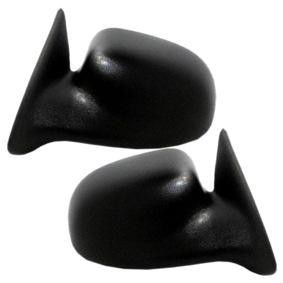 Driver and Passenger Manual Side View Mirrors Textured Replacement for Dodge SUV Pickup Truck 55154847AD 55154846AB