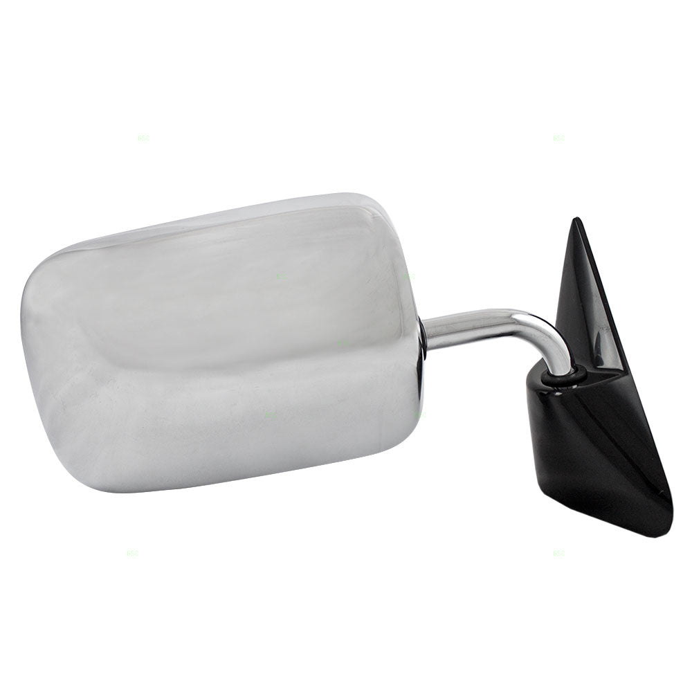 Brock Replacement Passenger Side Manual Mirror Optional Type Chrome and 6x9 Compatible with 1987-1994 Dodge Dakota