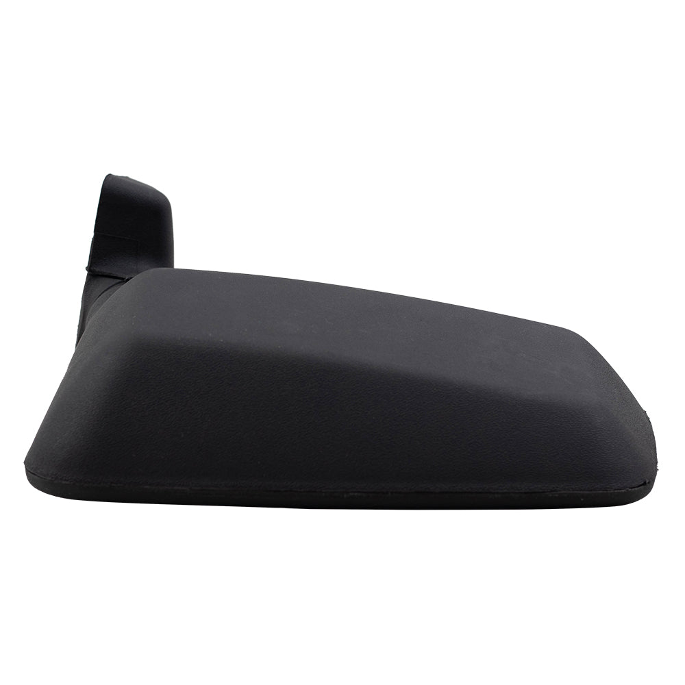 Replacement Passenger Manual Side View Mirror Door Mounted Textured Black Compatible with Cherokee Comanche Wrangler 55027208