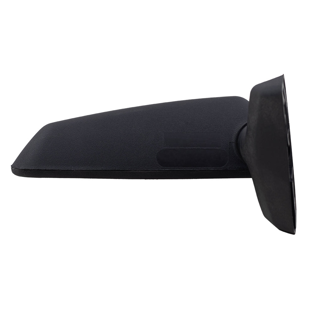 Replacement Passenger Manual Side View Mirror Door Mounted Textured Black Compatible with Cherokee Comanche Wrangler 55027208