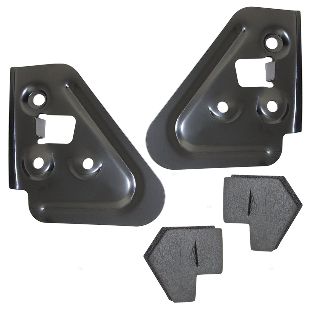 Brock Aftermarket Replacement Driver Left Passenger Right Manual Trailer Tow Mirrors Textured Black and Mounting Brackets 4 Piece Set Compatible with 1994-2001 Dodge 1500