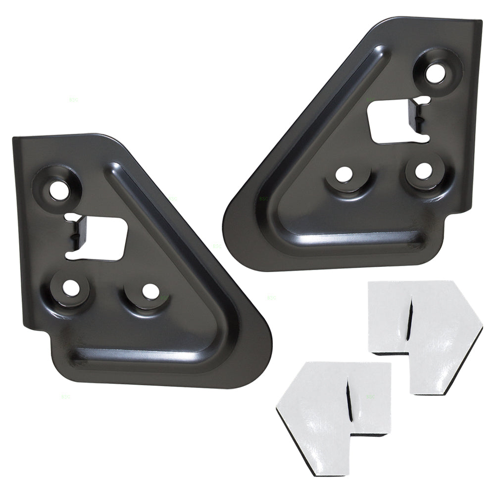 Brock Aftermarket Replacement Driver Left Passenger Right Manual Trailer Tow Mirrors Textured Black and Mounting Brackets 4 Piece Set Compatible with 1994-2001 Dodge 1500