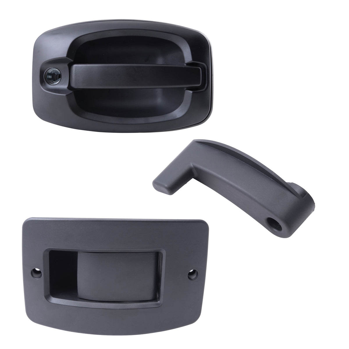 Brock Replacement Rear Driver Left Passenger Right Cargo Door Inside & Outside Door Handle 3 Piece Set Textured Black For 2014-2023 RAM Promaster