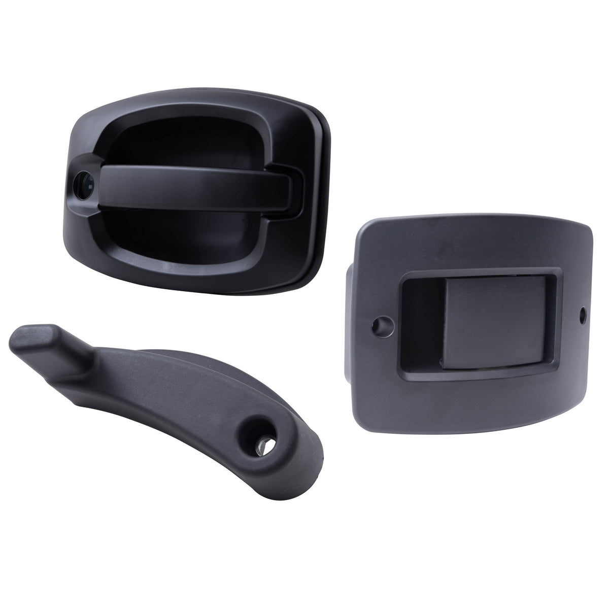 Brock Replacement Rear Driver Left Passenger Right Cargo Door Inside & Outside Door Handle 3 Piece Set Textured Black For 2014-2023 RAM Promaster