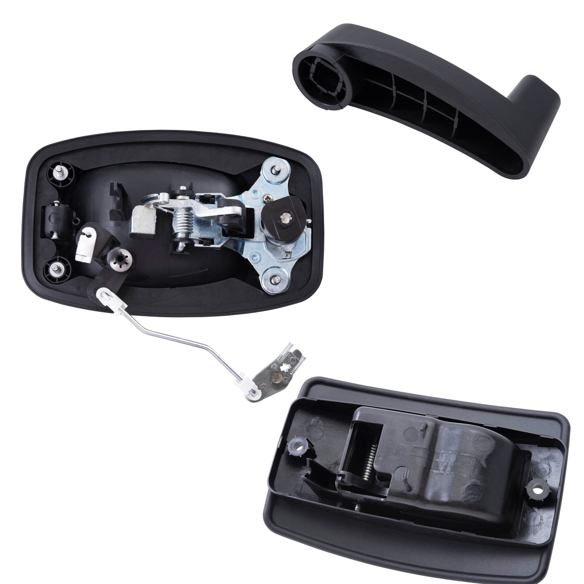 Brock Replacement Rear Driver Left Passenger Right Cargo Door Inside & Outside Door Handle 3 Piece Set Textured Black For 2014-2023 RAM Promaster