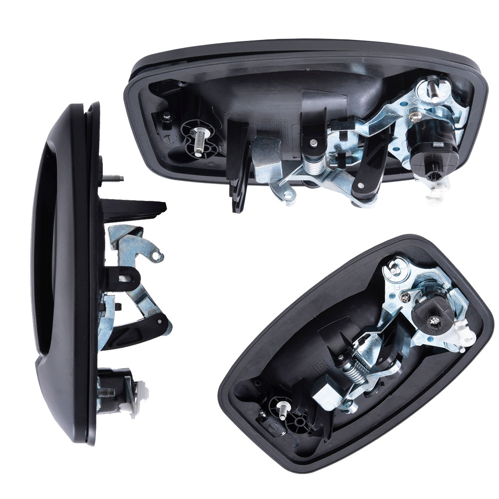 Brock Replacement Driver Left Passenger Right Outside Door Handle 5 Piece Set Textured Black For 2014-2021 RAM Promaster