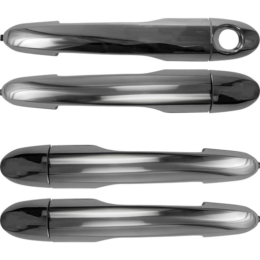 4 Piece Replacement Chrome Outside Door Handle Set Driver Left Passenger Right Front & Rear For 2014-2020 FIAT 500L Easy/Pop/Sport/Lounge