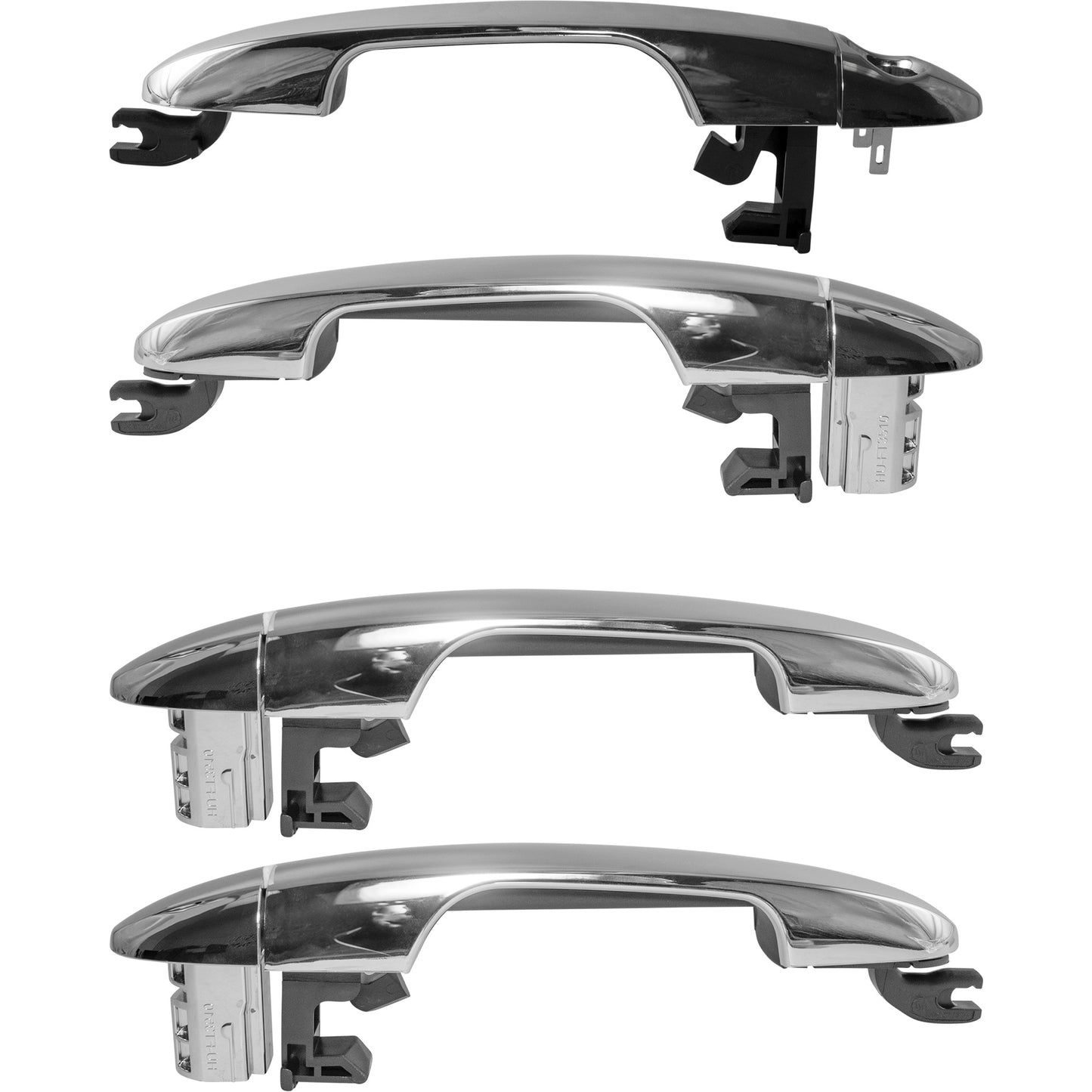 4 Piece Replacement Chrome Outside Door Handle Set Driver Left Passenger Right Front & Rear For 2014-2020 FIAT 500L Easy/Pop/Sport/Lounge