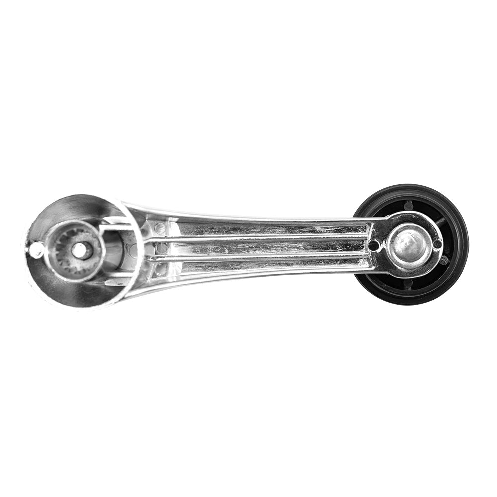 Brock Replacement 4 Piece Set Manual Window Crank Handle Chrome w/ Black Knob Compatible with Pickup Truck SUV Van 3882764 CH1354102