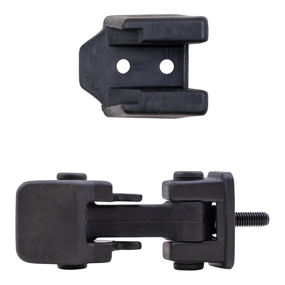 Brock Replacement 4 Pc Hood Latch Safety Catches & Brackets Set Compatible with 97-06 Wrangler