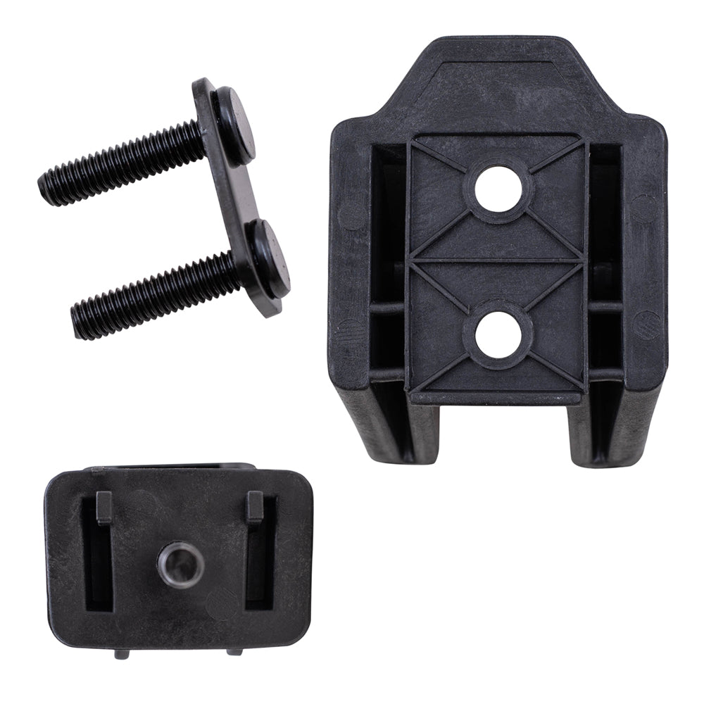 Brock Replacement 4 Pc Hood Latch Safety Catches & Brackets Set Compatible with 97-06 Wrangler