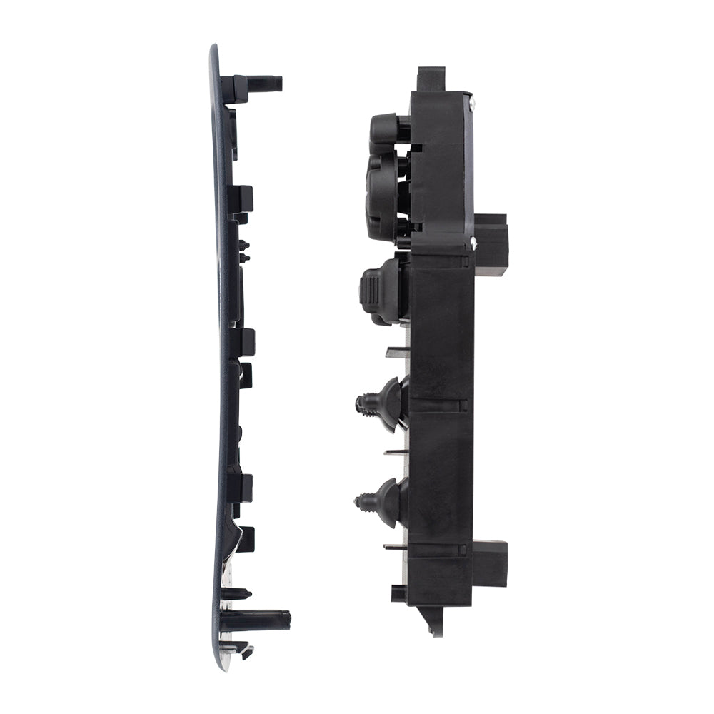 Brock Replacement Driver Front Power Window Master Switch Dark Blue Bezel Compatible with 02-05 Pickup