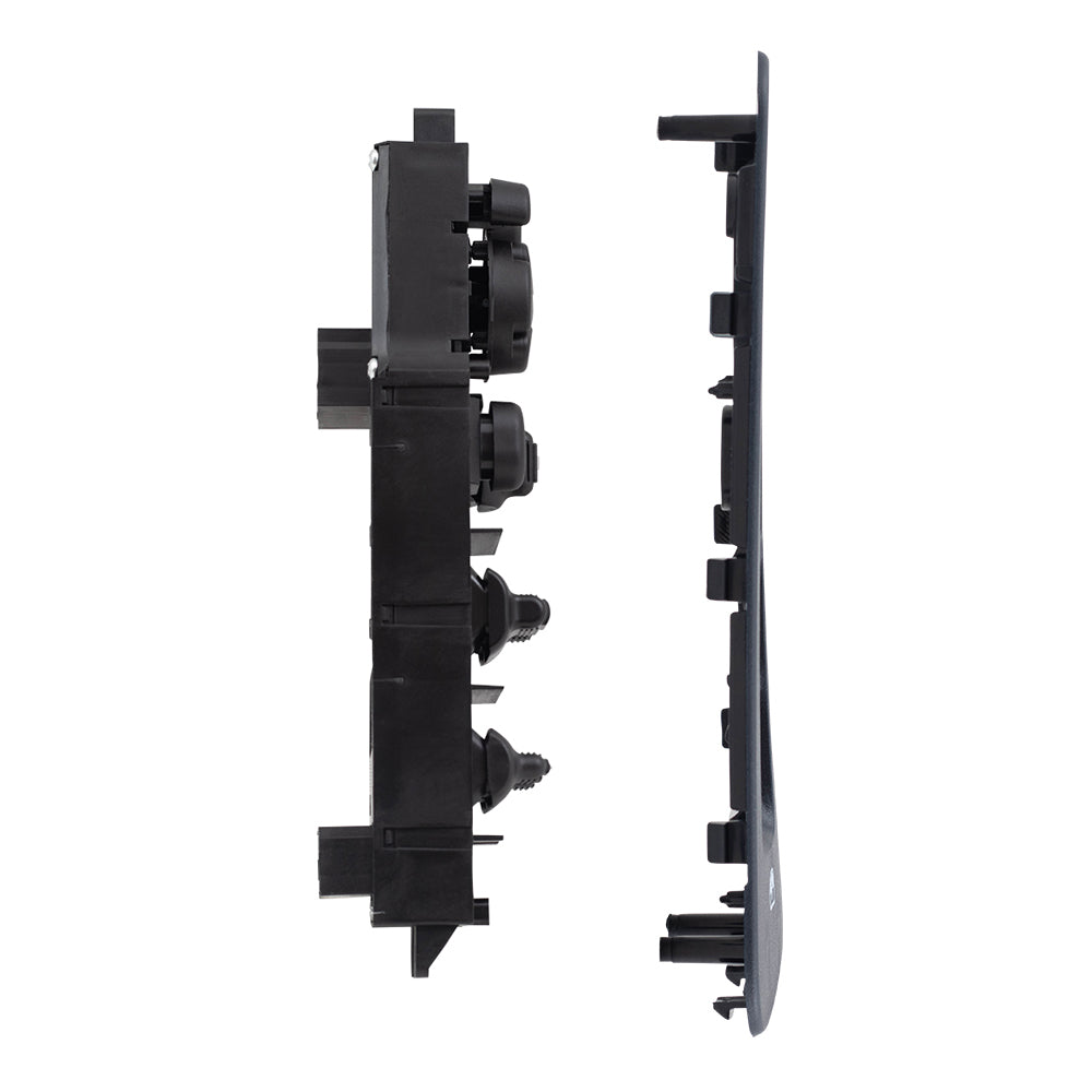 Brock Replacement Driver Front Power Window Master Switch Dark Blue Bezel Compatible with 02-05 Pickup